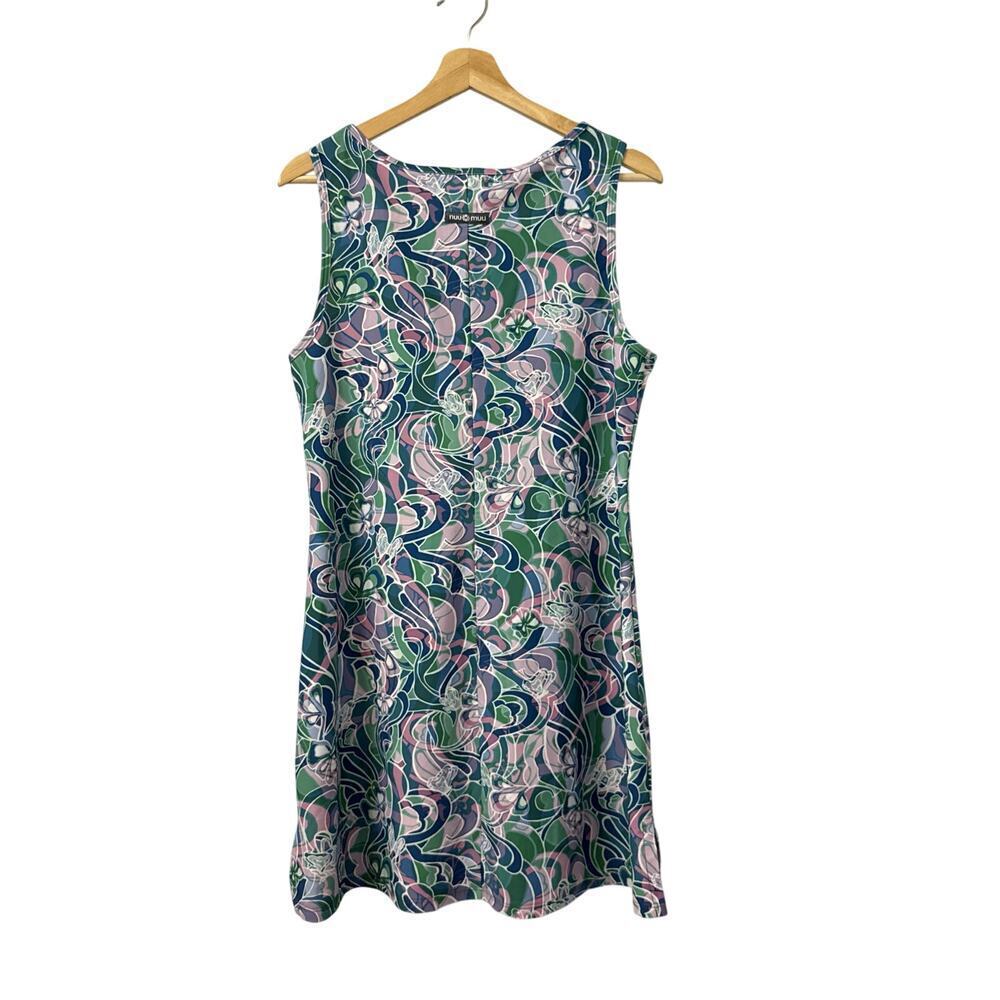 Nuu Muu Dress Womens Large Keyhole Printed Stretch - Picture 10 of 10